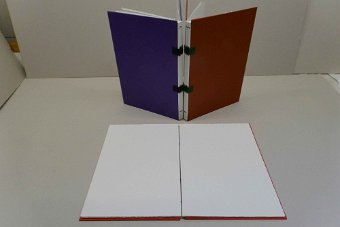 Schreibbuch mit offenem Rücken,120g Recyclingpapier