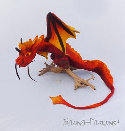 Handpuppe Drache ca. 1,20 m lang